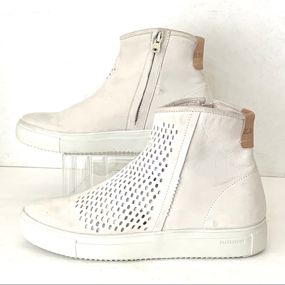 BLACKSTONE High Top Sneaker Genuine Gray Leather - Picture 2 of 8